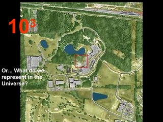 10      3


Or... What do we
represent in the
Universe?
 