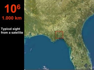 Typical sight from a satellite 10 6 1.000 km   
