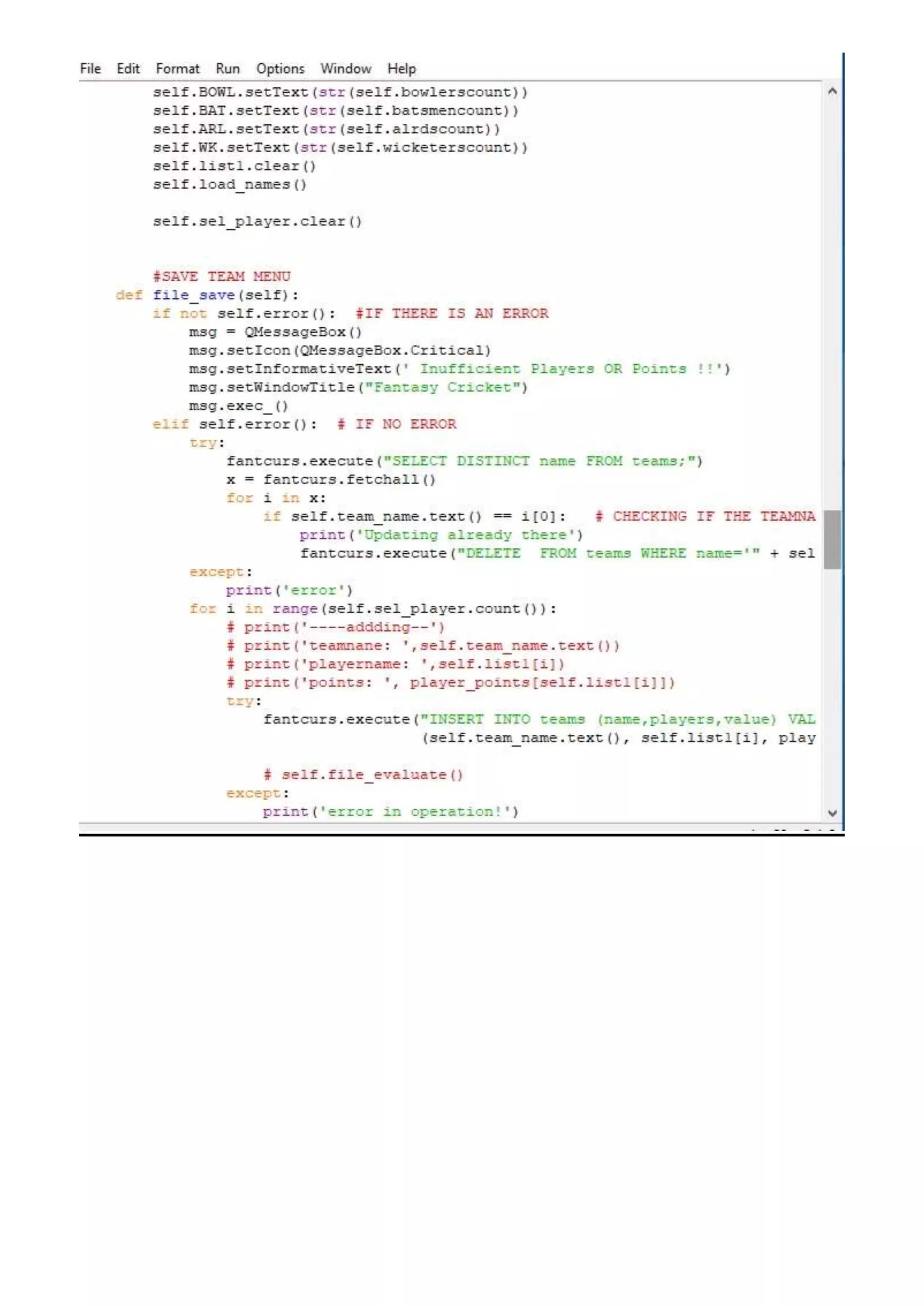 Fantasy cricket game using python(intershala project) | PDF ...