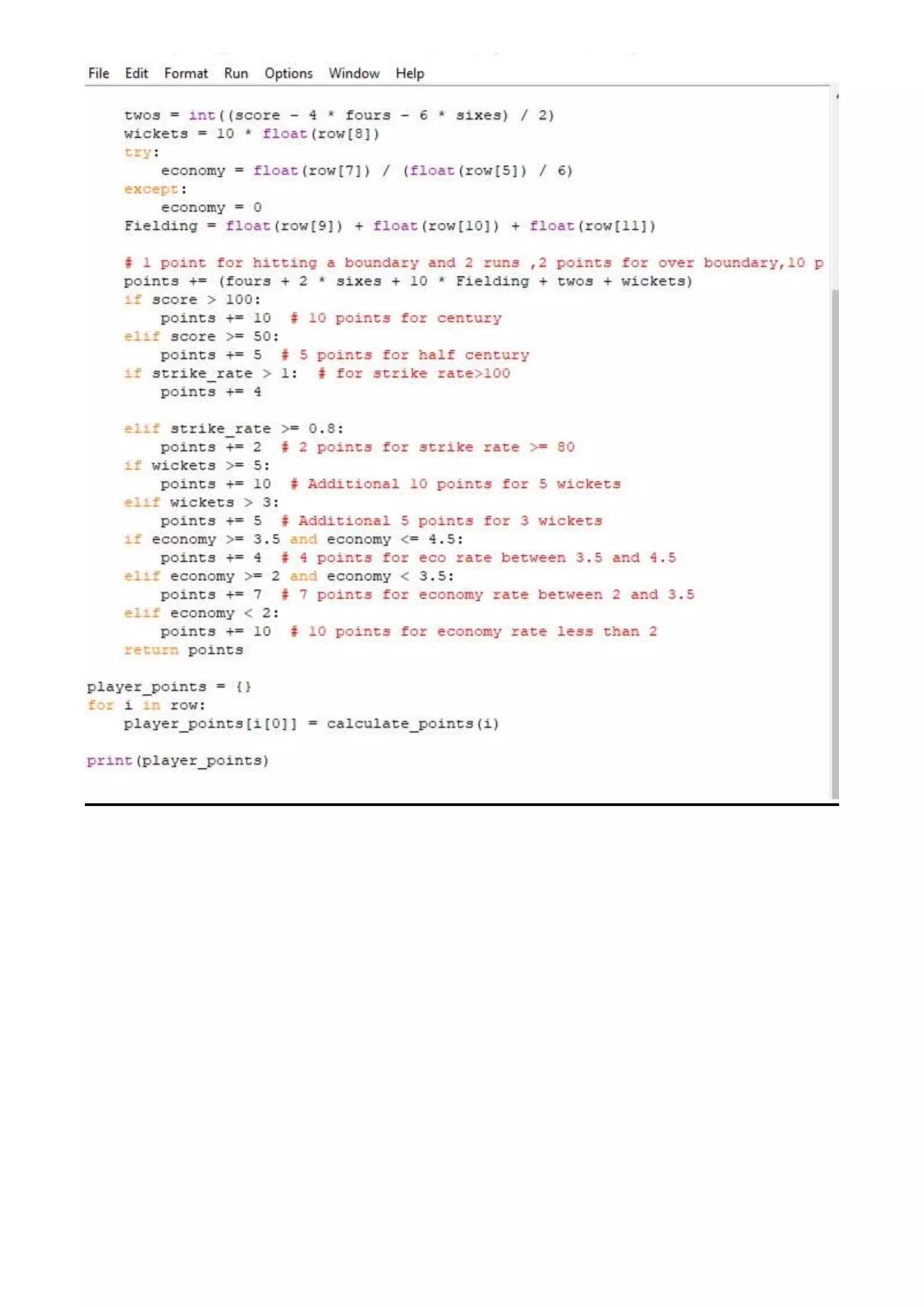 Fantasy cricket game using python(intershala project) | PDF ...