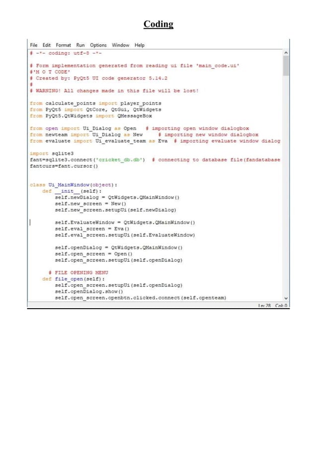Fantasy cricket game using python(intershala project) | PDF ...