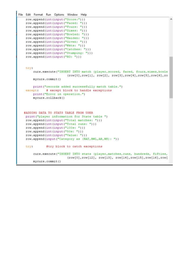 Fantasy cricket game using python(intershala project) | PDF ...