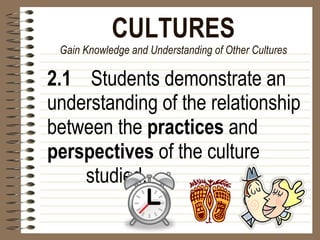 CULTURES Gain Knowledge and Understanding of Other Cultures ,[object Object]