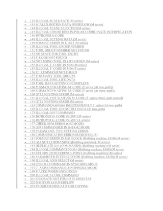 Fanuc 21i alarm codes | PDF