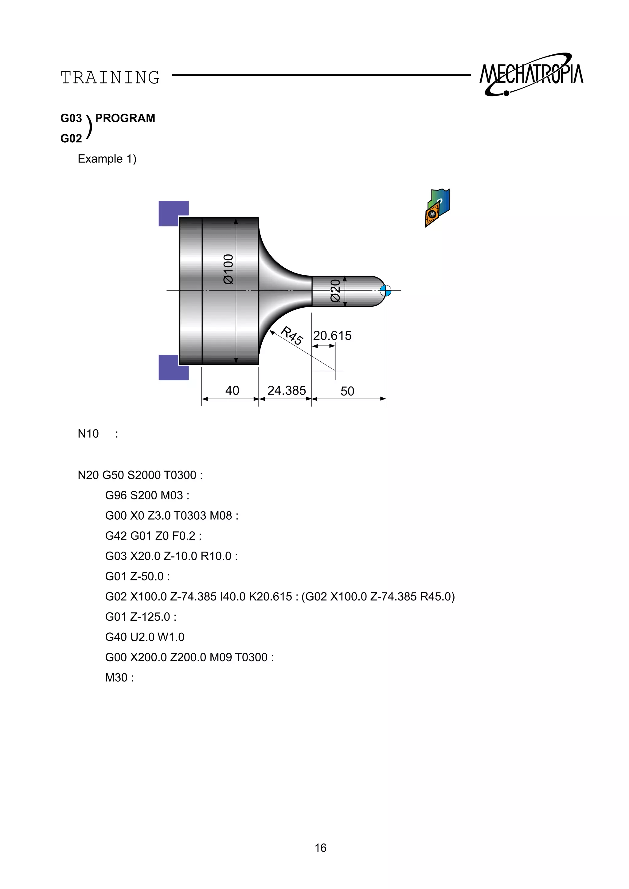 Fanuc ot g code training manual | PDF