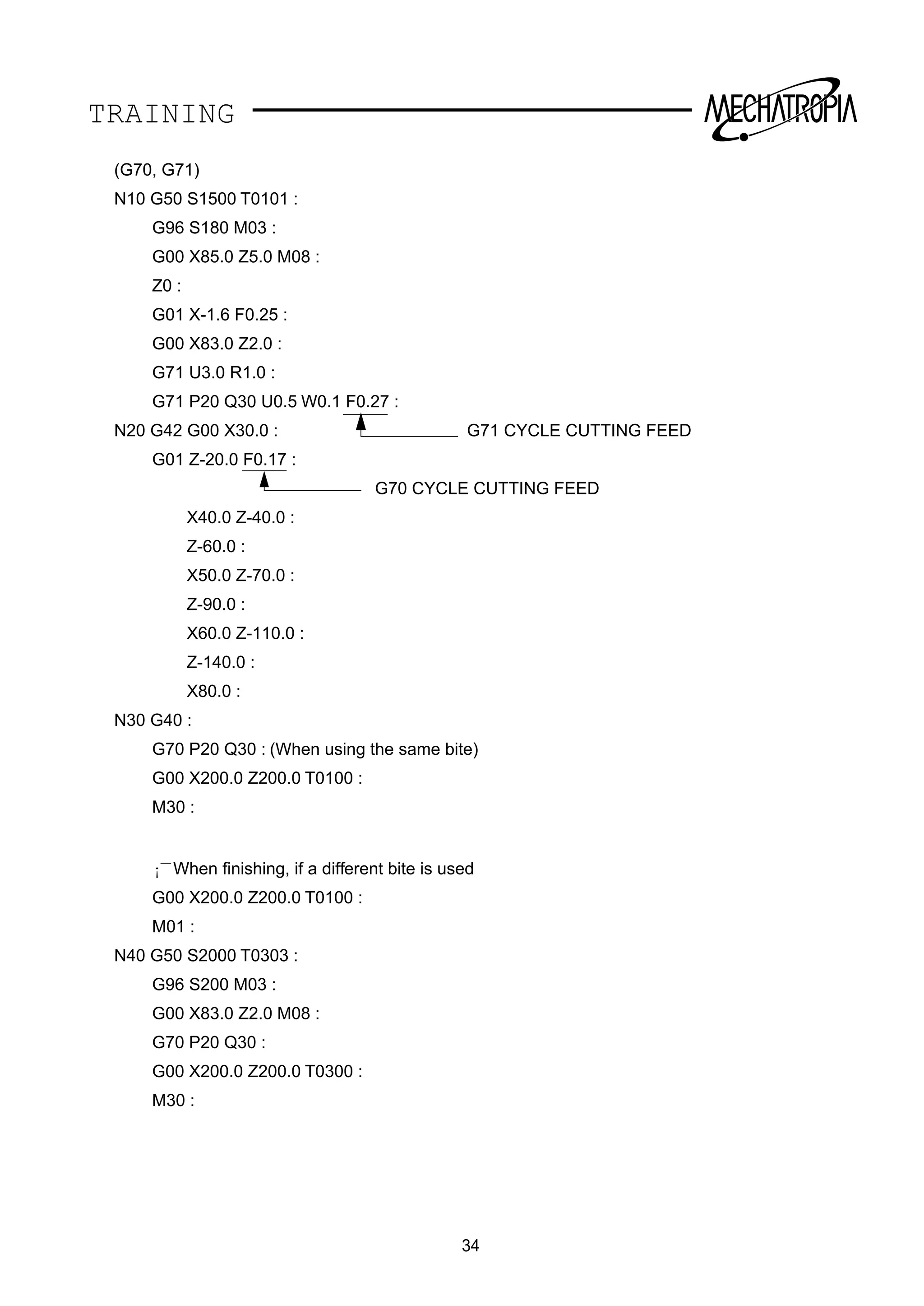 Fanuc ot g code training manual | PDF