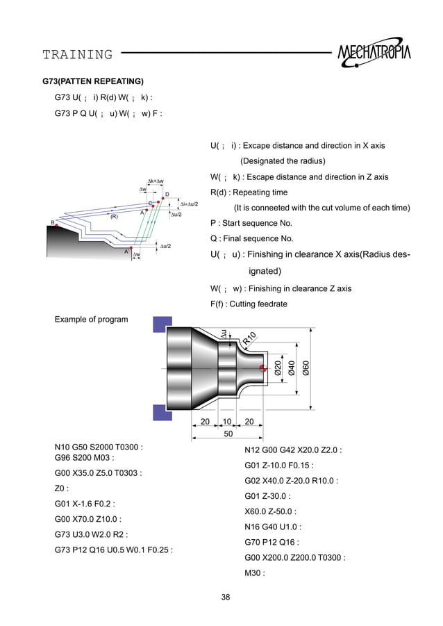 Fanuc ot g code training manual | PDF