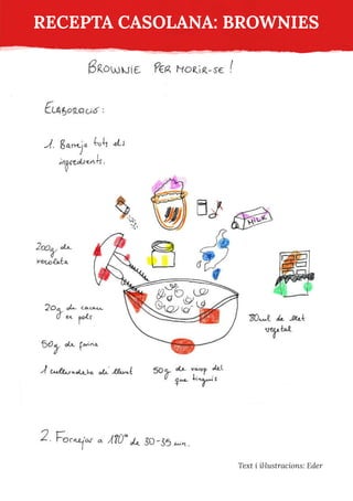 Text i il·lustracions: Eder
RECEPTA CASOLANA: BROWNIES
 