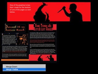 One of the graphical strips
that I made for the bottom
of one of the pages as seen
below.
 