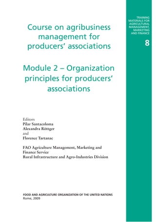 FAO - 2. organization principles for producers associations | PDF