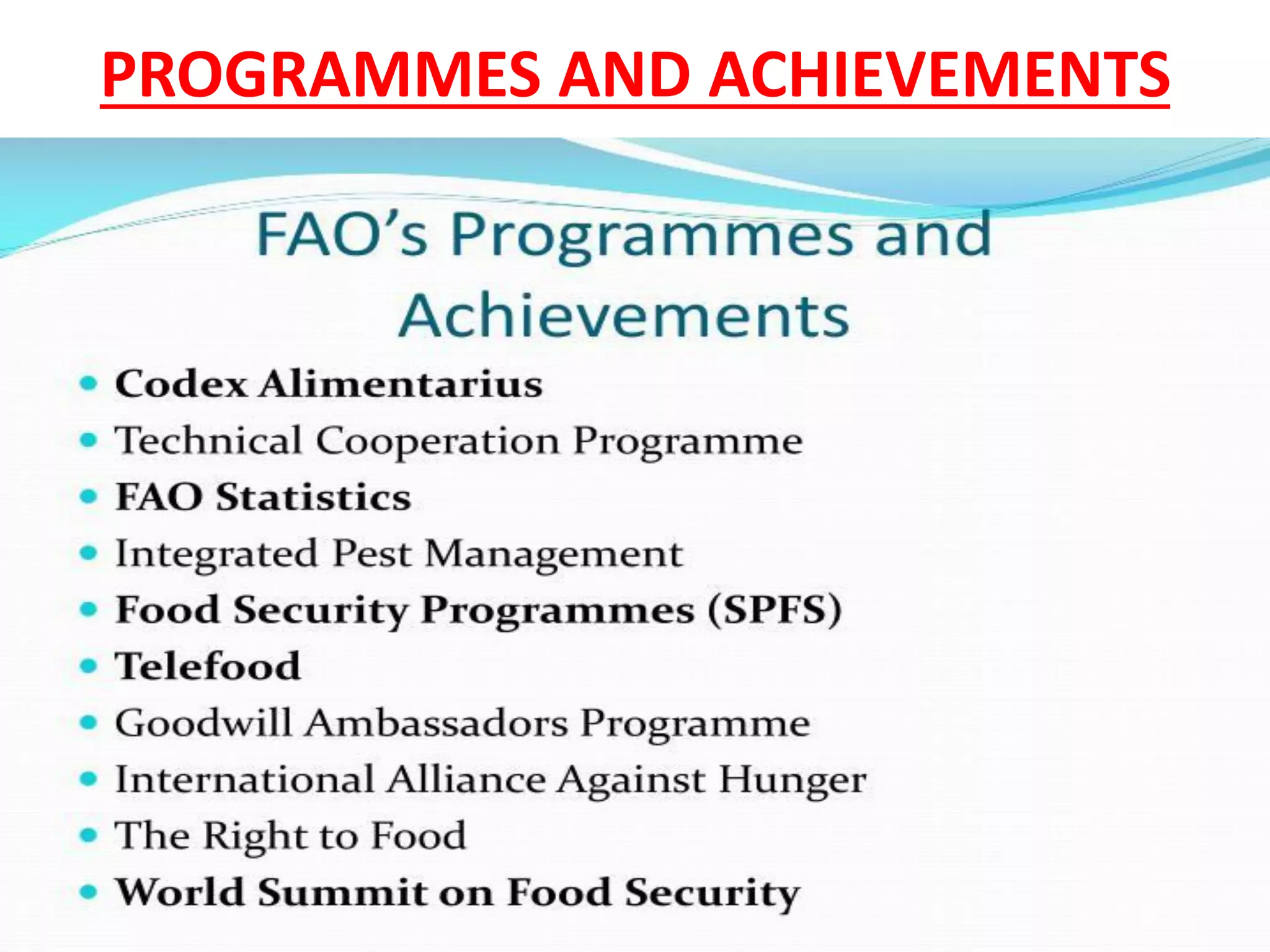 food and agricultural organization (FAO) | PDF
