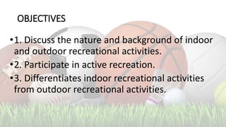 Indoor Recreational Activities Ppt