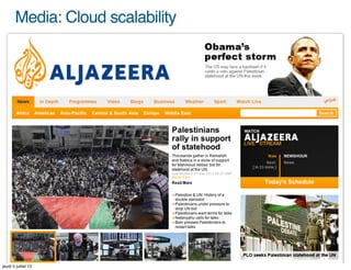 Media: Cloud scalability




jeudi 5 juillet 12
 