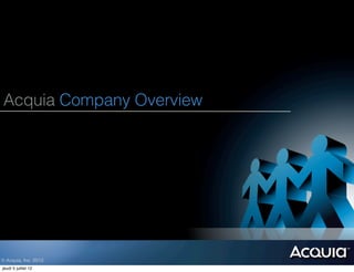 Acquia Company Overview




© Acquia, Inc. 2012.
jeudi 5 juillet 12
 