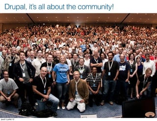 Drupal, it’s all about the community!




© Acquia, Inc. 2012.
jeudi 5 juillet 12
 