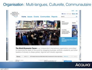 Organisation : Multi-langues, Culturelle, Communautaire




jeudi 5 juillet 12
 