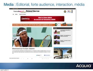 Media : Editorial, forte audience, interaction, média




jeudi 5 juillet 12
 