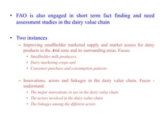 General intervention areas: food security and the agricultural sector