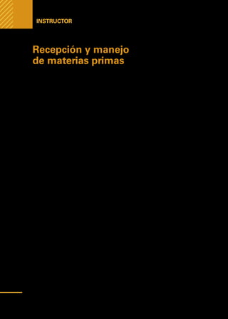 Manual
para
manipuladores
de
alimentos
Instructor
Recepción y manejo
de materias primas
Al recibir y manejar los alimentos se debe tomar en cuenta los siguientes puntos:
1.	 Las entregas se deben realizar en las horas de menor movimiento, permi-
tiendo realizar una inspección adecuada.
2.	 Planificar el recibo de los productos, asegurando un lugar disponible para
almacenarlos.
3.	 Verificar las características como olor, color, sabor, aroma y textura que corres-
ponden a cada tipo de producto.
4.	 Verificar la temperatura de llegada de los alimentos de acuerdo a las pautas
para su conservación en congelación, refrigeración o en caliente.
5.	 Almacenar de inmediato los alimentos en lugares apropiados y en condicio-
nes de temperatura indicadas para cada uno.
6.	 Evitar sobrecargar las heladeras o los congeladores porque esto reduce la
circulación del frío y dificulta la limpieza del equipo.
7
.	 Los alimentos crudos deben colocarse en las partes bajas y aquellos listos
para consumir o que no requieren cocción en la parte superior, para evitar la
contaminación cruzada. (Esto tiene fundamento en que los alimentos crudos
pueden liberar jugos y caer sobre los alimentos ya cocinados).
8.	 Se debe considerar las recomendaciones de los fabricantes de los equi-
pos que se utilizan, acerca de los lugares donde se deben acomodar los
alimentos.
9.	 Evitar guardar cantidades importantes de alimentos calientes en grandes
recipientes, porque esto hace que la temperatura de la heladera suba hasta
el punto de colocar otros alimentos dentro de la zona de peligro.
10.	Todos los alimentos almacenados deberán estar debidamente tapados.
46
 