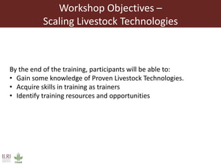 Training Workshop and Capacity Building on Proven Livestock Technology in Eastern Africa