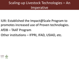 Training Workshop and Capacity Building on Proven Livestock Technology in Eastern Africa