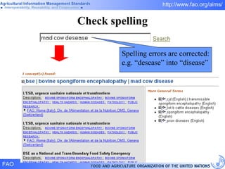 Check spelling Spelling errors are corrected: e.g. “desease” into “disease” 