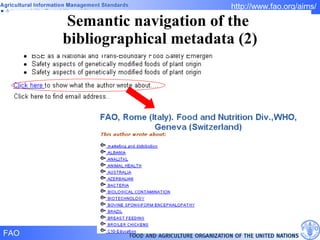 Semantic navigation of the  bibliographical metadata (2) 
