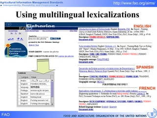 Using multilingual lexicalizations  ENGLISH SPANISH FRENCH 