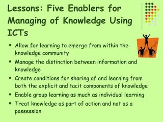 ICTs in support of knowledge management | PPT