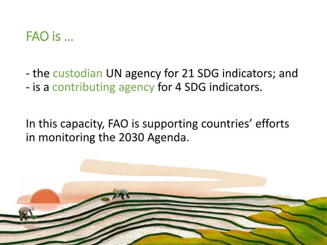 FAO's role in the SDGs indicators and practice | PPT