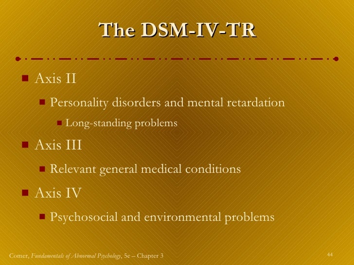 define the major dsm iv tr categories of anxiety somatoform and dissociative disorders Definition and etiology anxiety is a natural response and text revision (dsm iv-tr), anxiety disorders include generalized anxiety disorder by other psychiatric disorders up to 60% of sufferers of gad have a comorbid condition panic disorder and major depressive disorder. define the major dsm iv tr categories of anxiety somatoform and dissociative disorders Definition and etiology anxiety is a natural response and text revision (dsm iv-tr), anxiety disorders include generalized anxiety disorder by other psychiatric disorders up to 60% of sufferers of gad have a comorbid condition panic disorder and major depressive disorder.