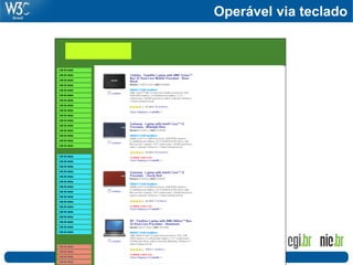 Operável via teclado
 