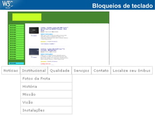 Bloqueios de teclado
 