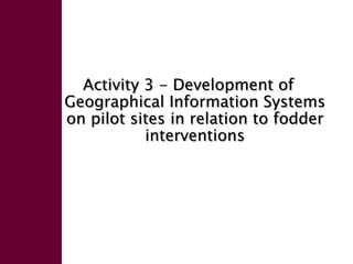 Enhancing livelihoods of poor livestock keepers through increasing use of fodder: Ethiopia Report on Output 1 - Mechanisms for strengthening and/or establishing multi-stakeholder alliances that enable scaling up and out of fodder technologies