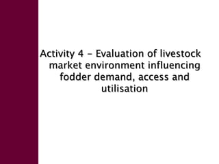 Enhancing livelihoods of poor livestock keepers through increasing use of fodder: Ethiopia Report on Output 1 - Mechanisms for strengthening and/or establishing multi-stakeholder alliances that enable scaling up and out of fodder technologies
