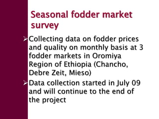 Enhancing livelihoods of poor livestock keepers through increasing use of fodder: Ethiopia Report on Output 1 - Mechanisms for strengthening and/or establishing multi-stakeholder alliances that enable scaling up and out of fodder technologies