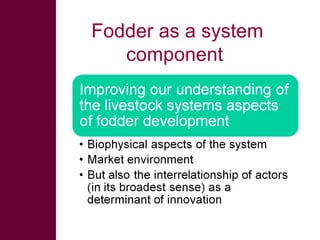 Enhancing livelihoods of poor livestock keepers through increasing use of fodder: Project Overview