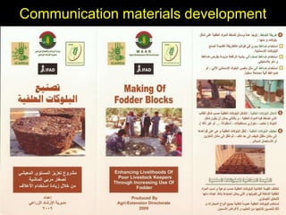 Enhancing livelihoods of poor livestock keepers through increasing use of fodder: Syria Report on Project Output 3 - Enhanced capacity of project partners  to experiment with the use of fodder innovations  through effective communication, technical inform