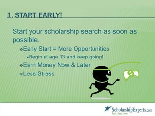 Finding scholarships is a lot like completing a
puzzle; if you jump in without a plan, it may
seem impossible or overwhelm...
