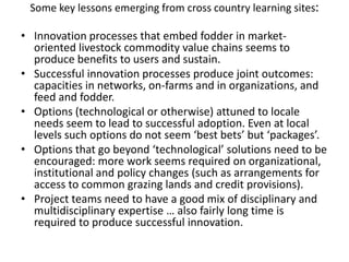 Innovation processes and outcomes in different national contexts: preliminary findings of FAP meta-analysis