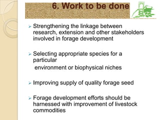 Where do Different Feed Options Fit - Biophysical niches in Ethiopia 