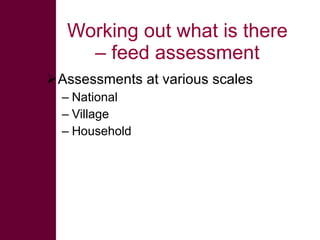 Sustainable intensification in livestock systems: where does feed fit?