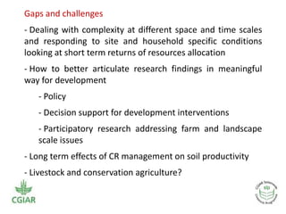 Livestock feed as a component of smallholder systems: Tradeoffs in biomass/crop residues use