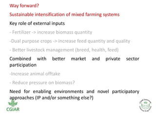 Livestock feed as a component of smallholder systems: Tradeoffs in biomass/crop residues use