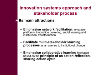 Using stakeholder platforms to enhance local innovations in the livestock sector in Ethiopia: Some Lessons