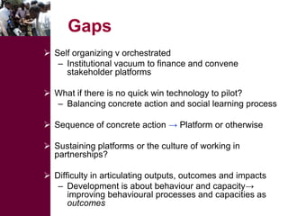 Using stakeholder platforms to enhance local innovations in the livestock sector in Ethiopia: Some Lessons