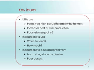 Supplementary/compounded feeding in Kenyan and Indian dairy systems – why so little? 