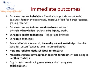 Fodder Project Fodder Innovation in smallholder systems: Experiences from the Fodder ...