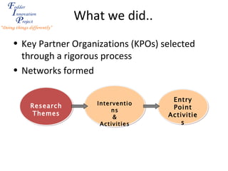 Fodder Innovation in smallholder systems: Experiences from the Fodder Innovation Project