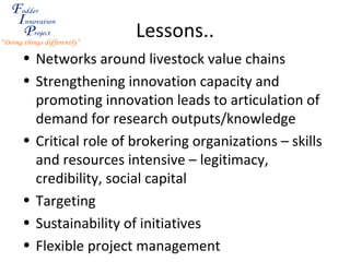 Fodder Innovation in smallholder systems: Experiences from the Fodder Innovation Project